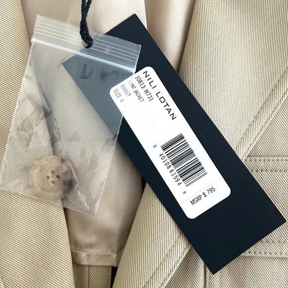 Nili Lotan Hunt Jacket in Khaki Size 4 *NWT* - Picture 7 of 13